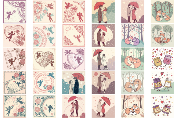 100 Valentine’s Day Illustrations & Graphics Bundle
