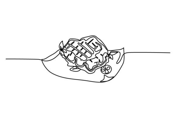 Beef Barbeque One Continuous Line Graphics & Illustrations