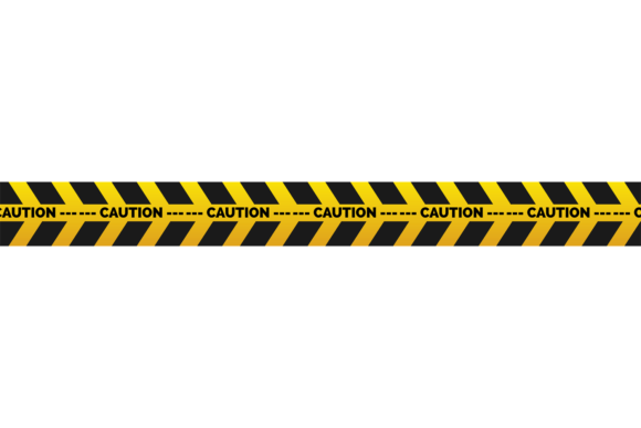Caution Yellow Tape, Police Ribbon Safe Graphics