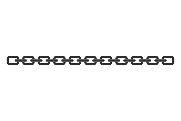 Chain Border Graphics: Black Iron Links Illustrations