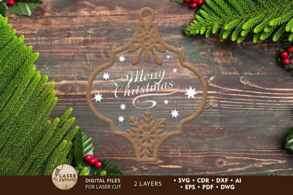 CHRISTMAS ORNAMENT Multilayer: Laser Cutting & Winter Amp