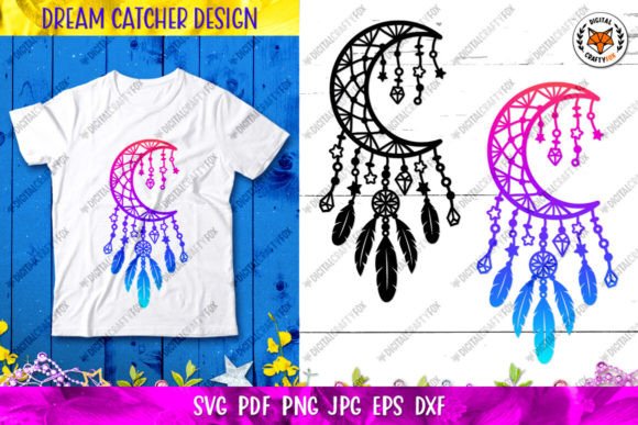 Crescent Dream Catcher SVG: Graphics & Illustrations