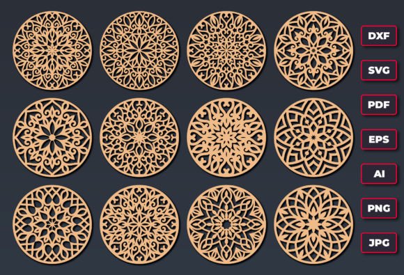 Decorative Pattern Coasters Laser Cut: Branding & Home Decor