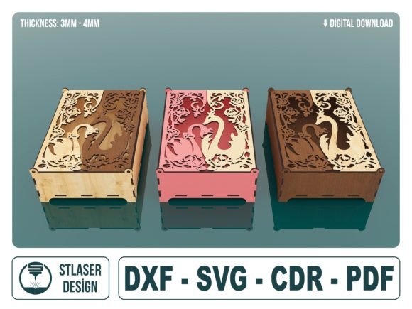 Decorative Swan Box: A Laser Cutting Gem for Branded Boxes