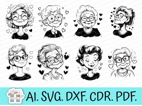 Grandma SVG Laser Vector Graphics