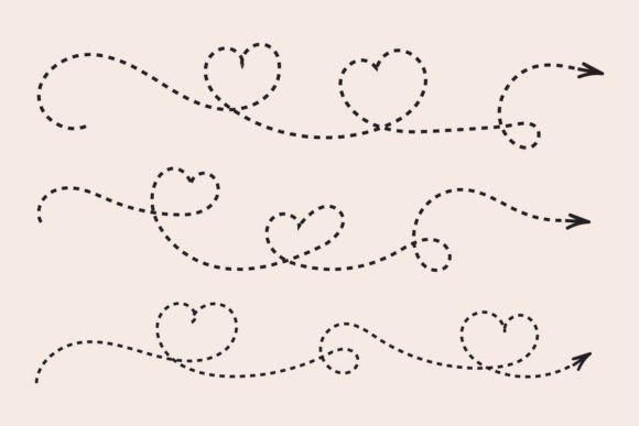 Hearts Dotted Arrow Vector: Decorative Elements That Work