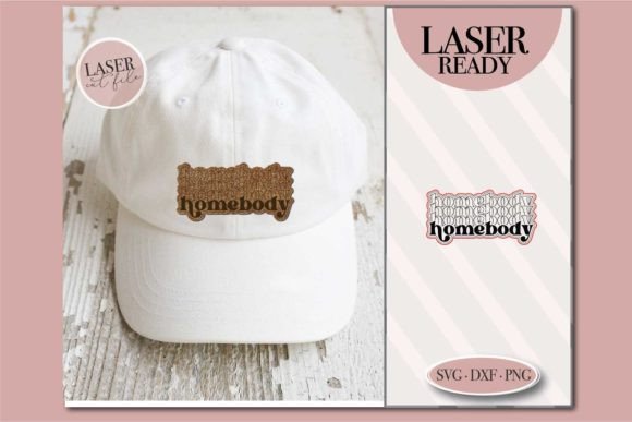 Homebody Leather Patch SVG for Laser Cutting & Art