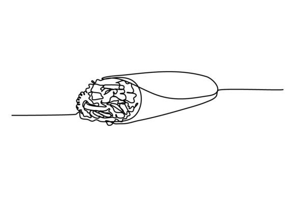 Kebab One Continuous Line: Graphics & Illustrations