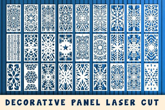 Laser Cut Decorative Panel Svg Bundle: Wall Decor Laser Cut