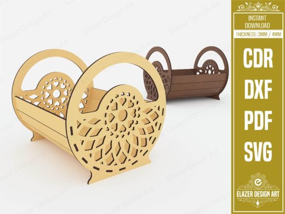 Laser Cutting Boxes: Laser Cut Decorative Basket Svg Files