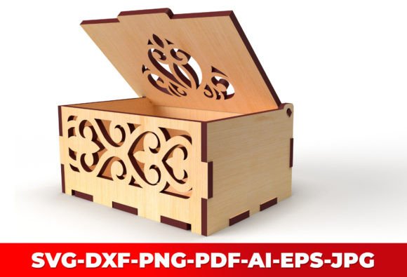 Ornaments Wooden Gift Box Laser Cut 08: Laser Cutting Boxes