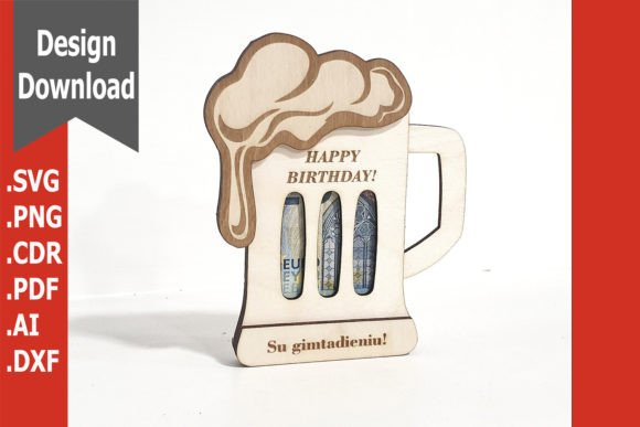 Personalized Birthday Gift Card Holder for Laser Cutting