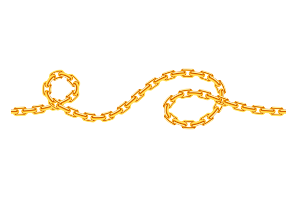 Seamless Golden Chain Graphics & Illustrations