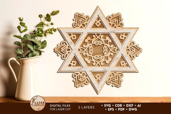 Star of David Multilayer Wall Decor: Laser Cutting Review