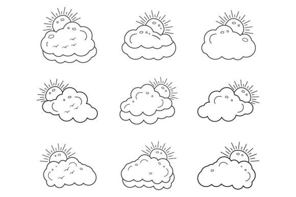 Sun and Clouds Weather Icons: Decorative Graphics Review