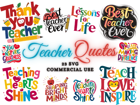 Teacher SVG Teacher Sublimation Clipart: Graphics & Illustrations for Handmade Gifting