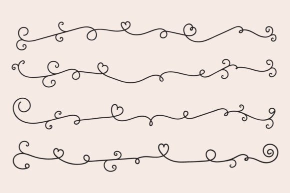 Valentines Day Hearts Swirls Divider Svg: A Designer's Take